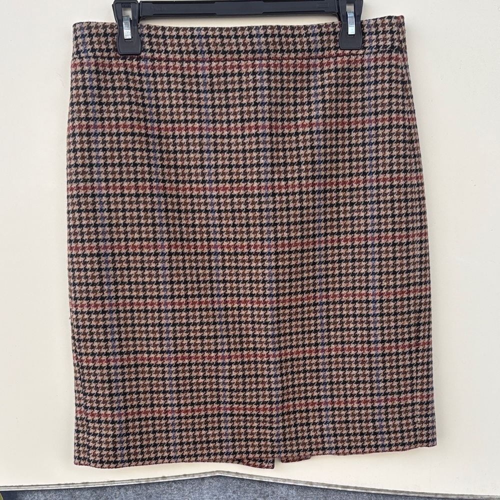 J. Crew Multicolor Houndstooth Pencil Skirt - Picture 2 of 6